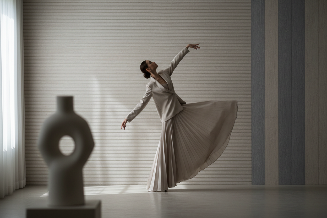 pune o silueta feminina